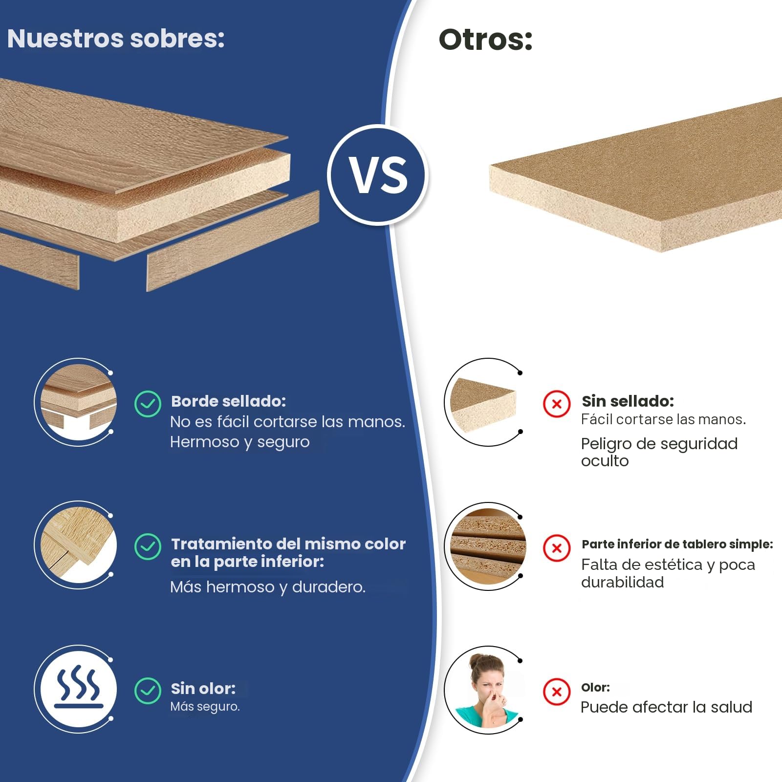 Mesa de comedor, mesa de cocina de madera, estilo escandinavo, mesa para 4-6 personas, 120 x 70 x 75 cm, roble y blanco