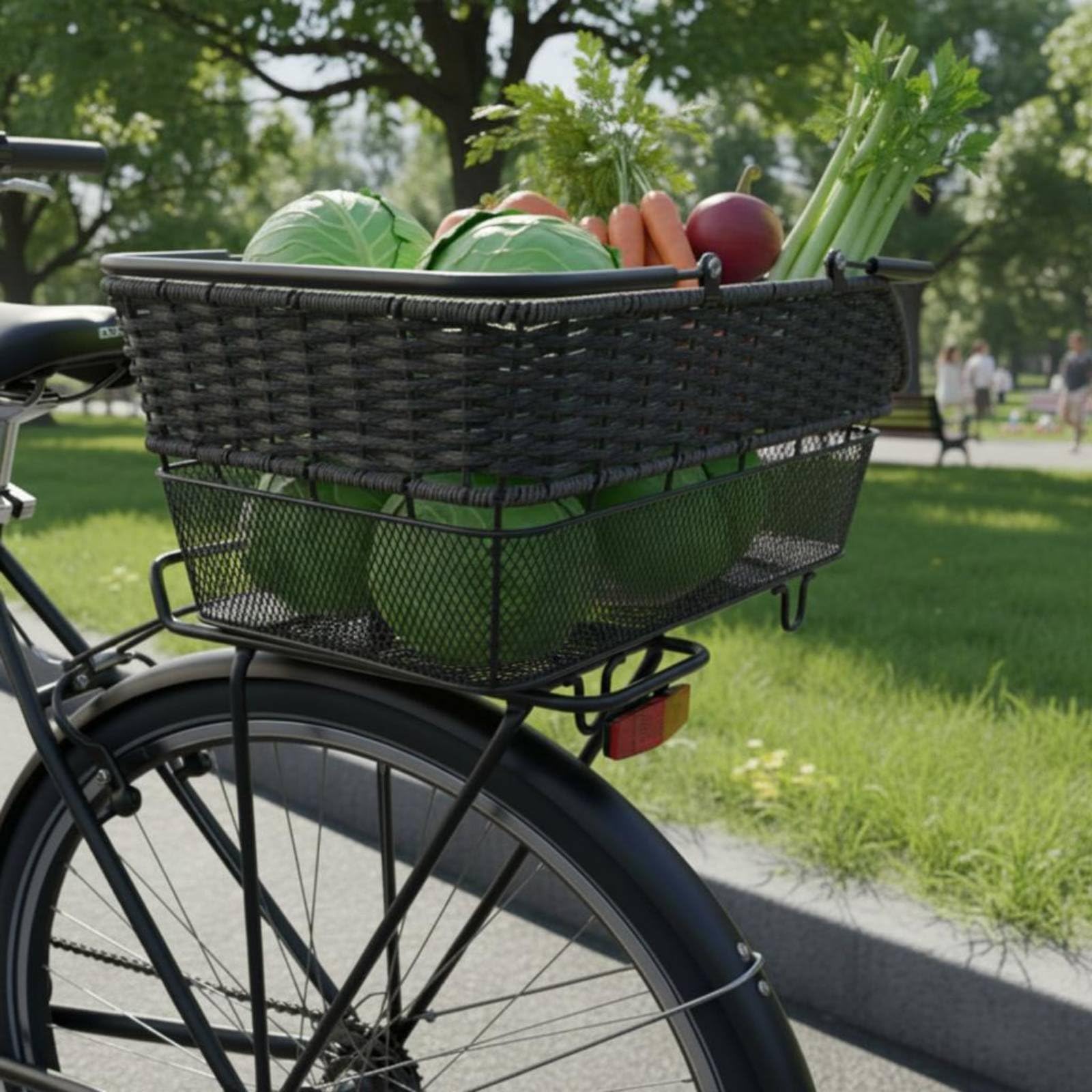 Amazon | Qraatosi 自転車荷台バスケット アイアン製 丈夫 速脱着