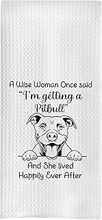 Pitbull Dish Towels - 16 X 24 Inch Funny Hand Towels for Kitchen & Bathroom