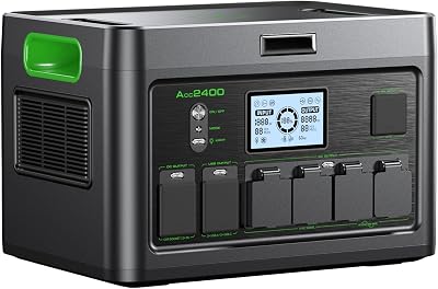 Solar Generator 2400W Portable Power Station for Home Use | 1843.2Wh UPS Home Battery Backup, LiFePO4 Battery Supply with 12 Outlets(2400W AC Outlets,PD100W), 2Hrs Quick Charge, RV Trip