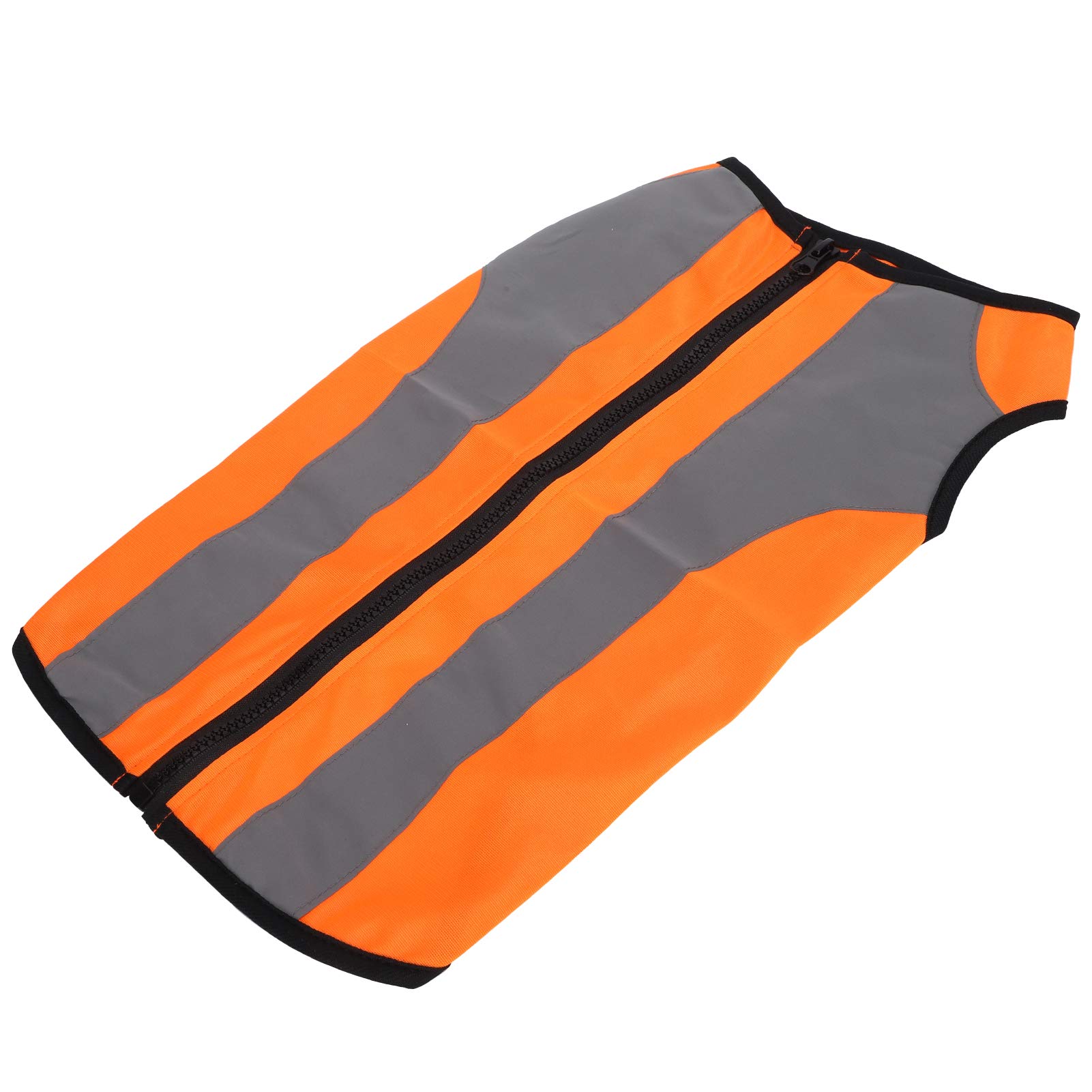 Gilet Réfléchissant de Sécurité pour Chien, Veste Lumineuse Fluorescente Haute Visibilité pour Les Promenades Nocturnes, Gilet à Fermeture éclair pour Animaux de Compagnie pour(XL-Orange Fluo)