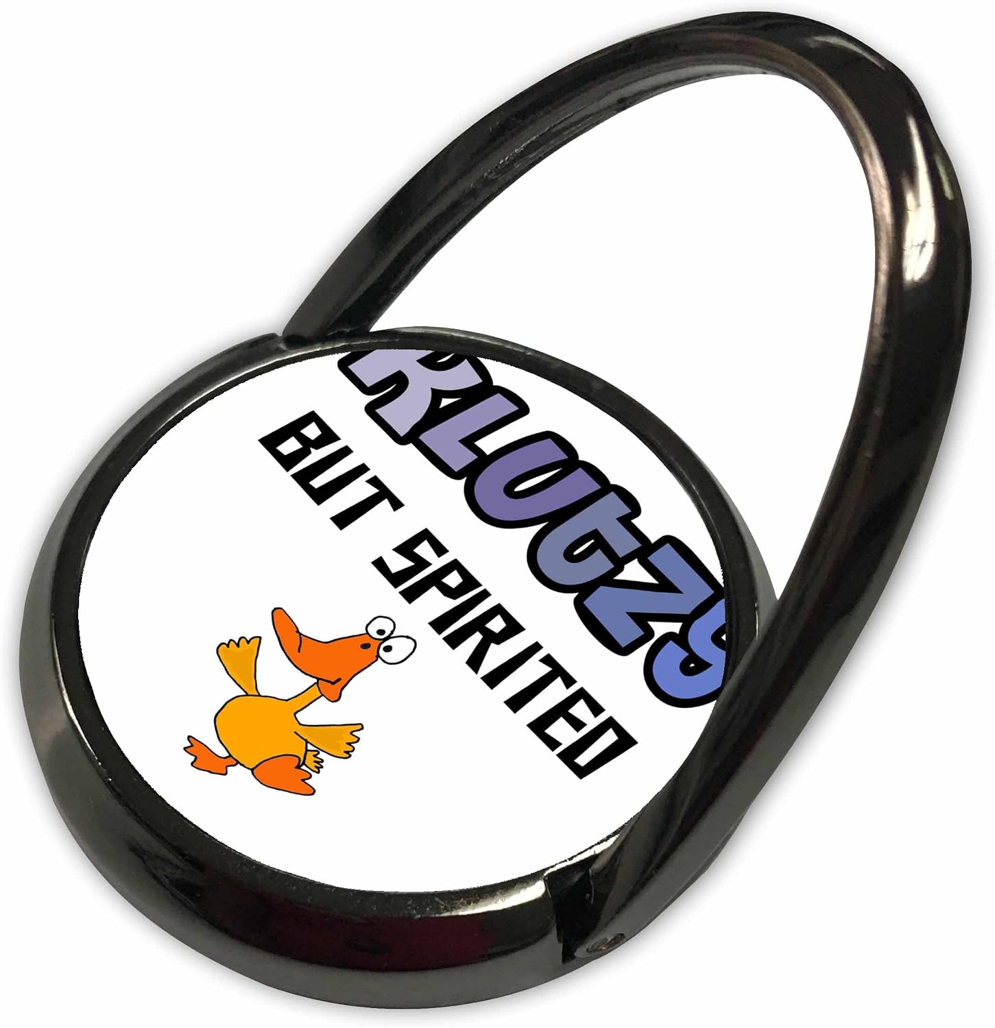 3dRose Cutel Funny Duck Says Klutzy but Spirited Sports Cartoon Phone Ring
