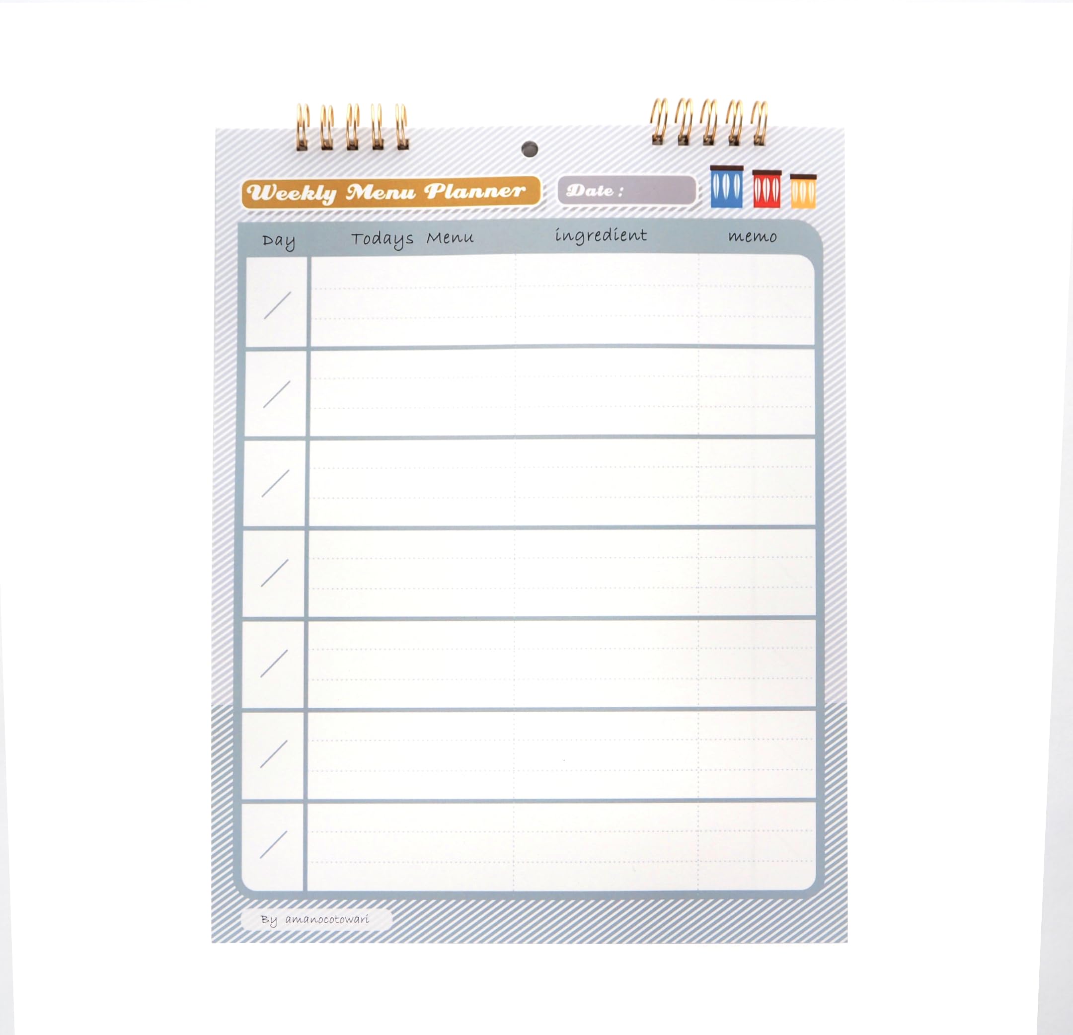 節約上手さんの献立ウィークリープラン 使う食材と買うものリストで無駄なくマンネリ防止にも