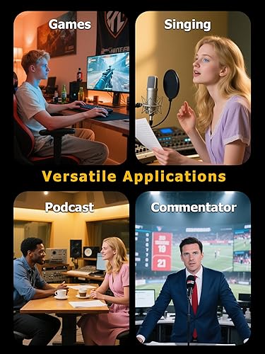 Miniatura 7 de Brazo de brazo de micrófono BA-30 - Brazo de estudio ajustable de 360 con rotación de 360, con rosca de 38 pulgadas 58 pulgadas para podcast,