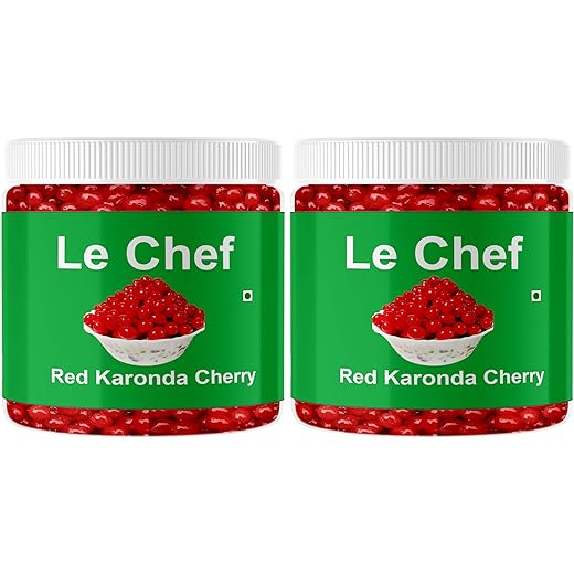 Le Chef Premium Karonda Red Cherries 250 gm X 2 Combo Pack O