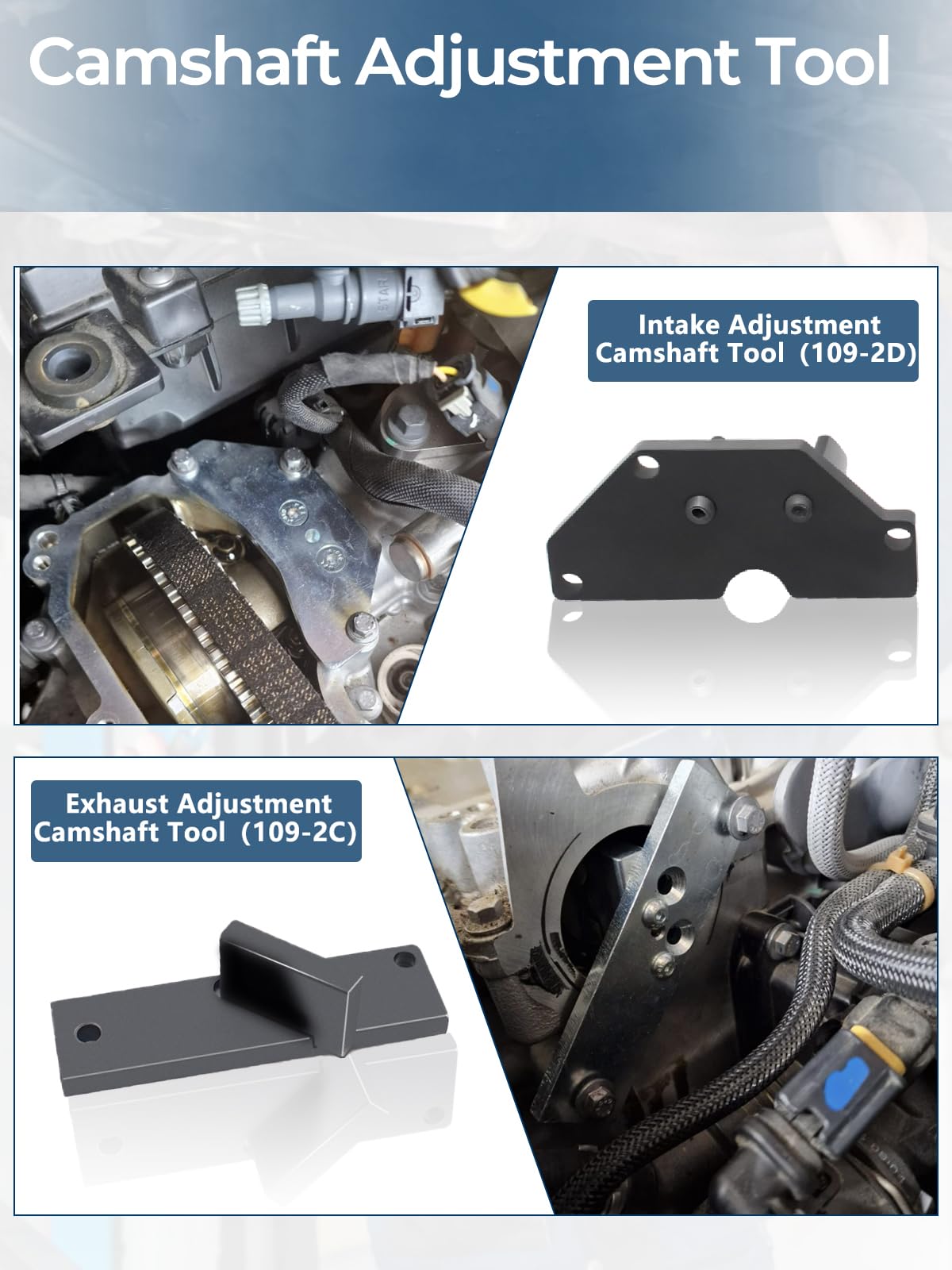 Kit de Calage Moteur,Outil de Courroie de Distribution, Compatible avec Peugeot, Citroën, Opel pour 1.0, 1.2 VTi (VVT) /GDI Pure Tech Essence, 0109-2A, 109-2C, 109-2D