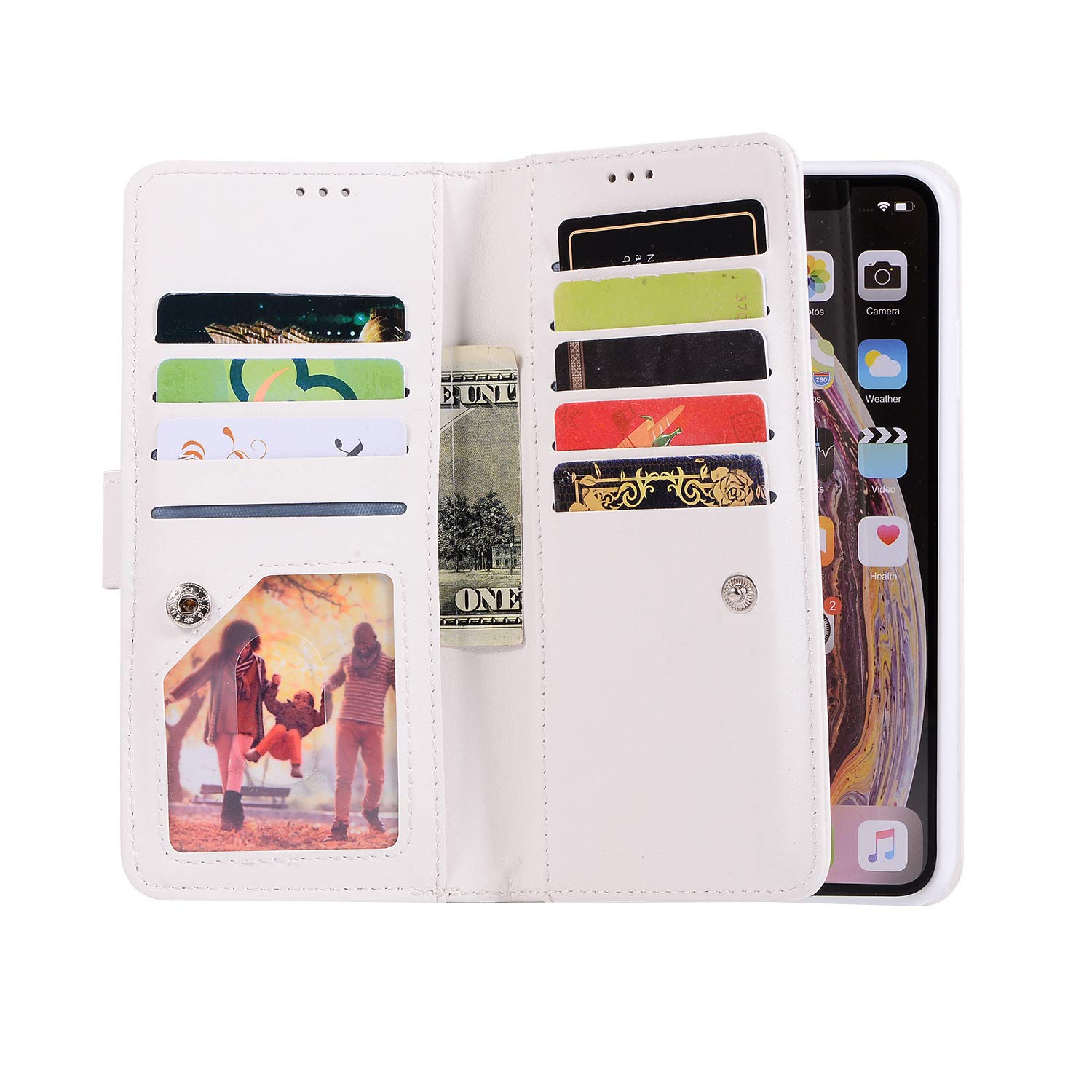 Błyszczące etui do iPhone 16 Pro Max / 16 Pro / 16 Plus/16, portmonetka na telefon komórkowy, klapka, skórzane etui z dużą przestrzenią na karty, fioletowe, 16 Plus