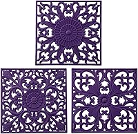 Vista 8 de Salvamanteles de silicona para platos calientes, ollas y sartenes, tapete salvamanteles tallado multiusos, tapetes cuadrados flexibles aislados