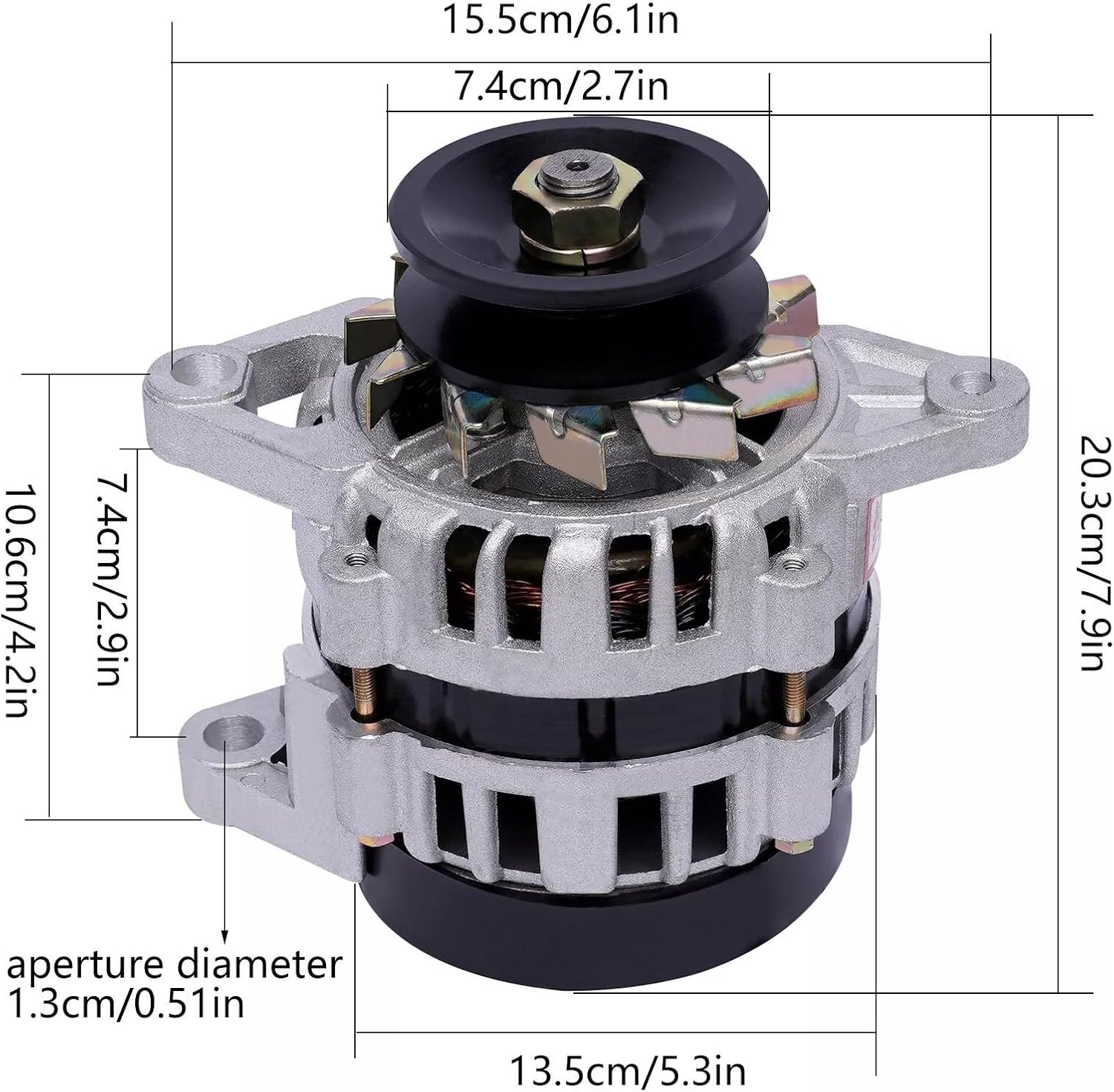 2000W 110V 220V Permanent Magnet Brushless Small Alternator With Voltage Stabilizing Pure Copper Wire Permanent Magnet AC Generator(110V)