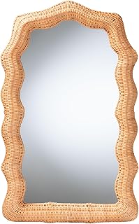 Bali & pari Daray Scalloped Natural Rattan Wall Mirror