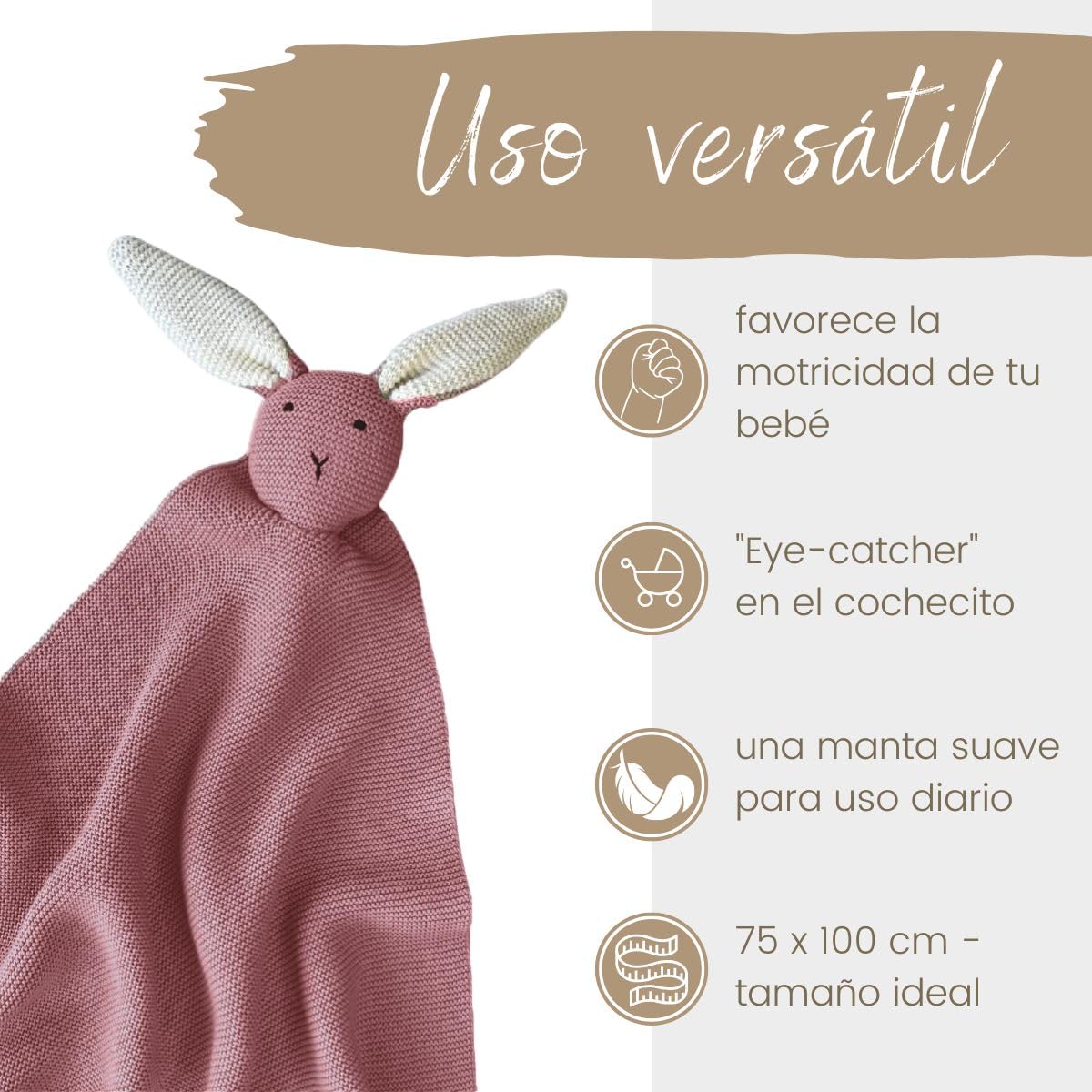 DIKOS® Manta de bebé Original 100% algodón orgánico recién Nacido,Manta sostenible de Punto para niñas,Manta de bebé,Equipamiento Inicial para bebé,Regalo para el Nacimiento (Bayas) | Manta suave para bebé y manta de algodón 100% orgánico (GOTS & OEKO-TEX