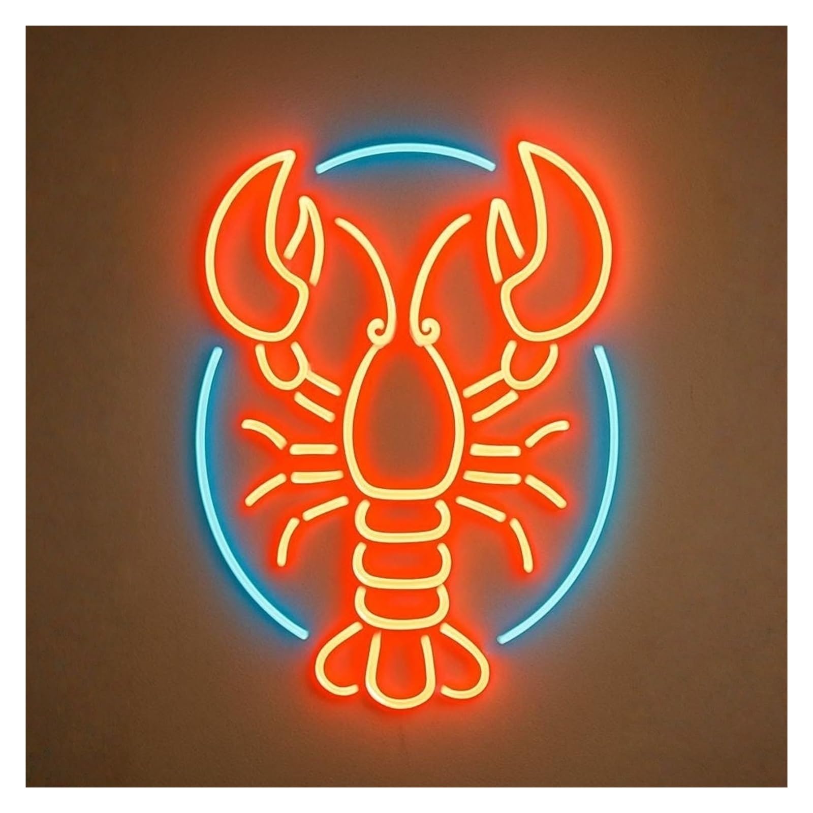 Decoración Lámparas Letrero De Neón LED Con Forma De Langosta, Regulable, Para Restaurantes, Tiendas De Mariscos Gourmet, Hoteles Y Fiestas. Decoración Colgante 50cm(Style B)