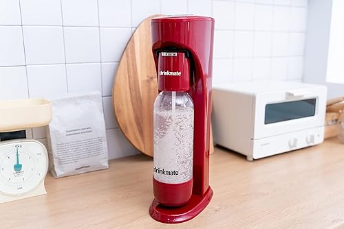 Miniatura 6 de Máquina para hacer agua con gas DrinkMate, con cilindro de 3 oz, Rojo