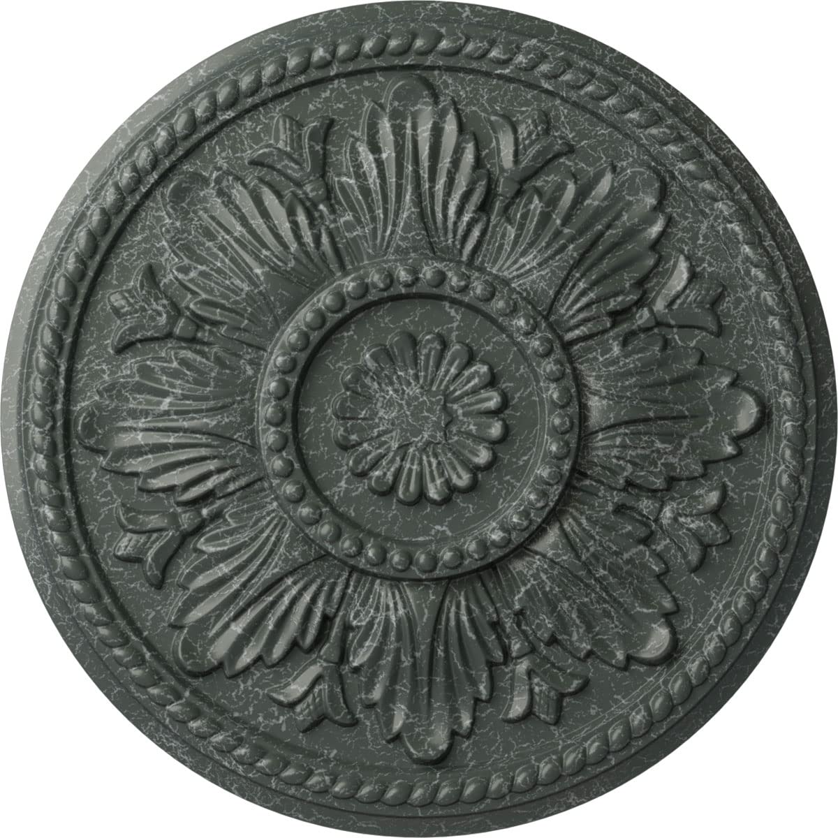 Ekena Millwork CM18EDAGC Edinburgh Ceiling Medallion, Athenian Green Crackle