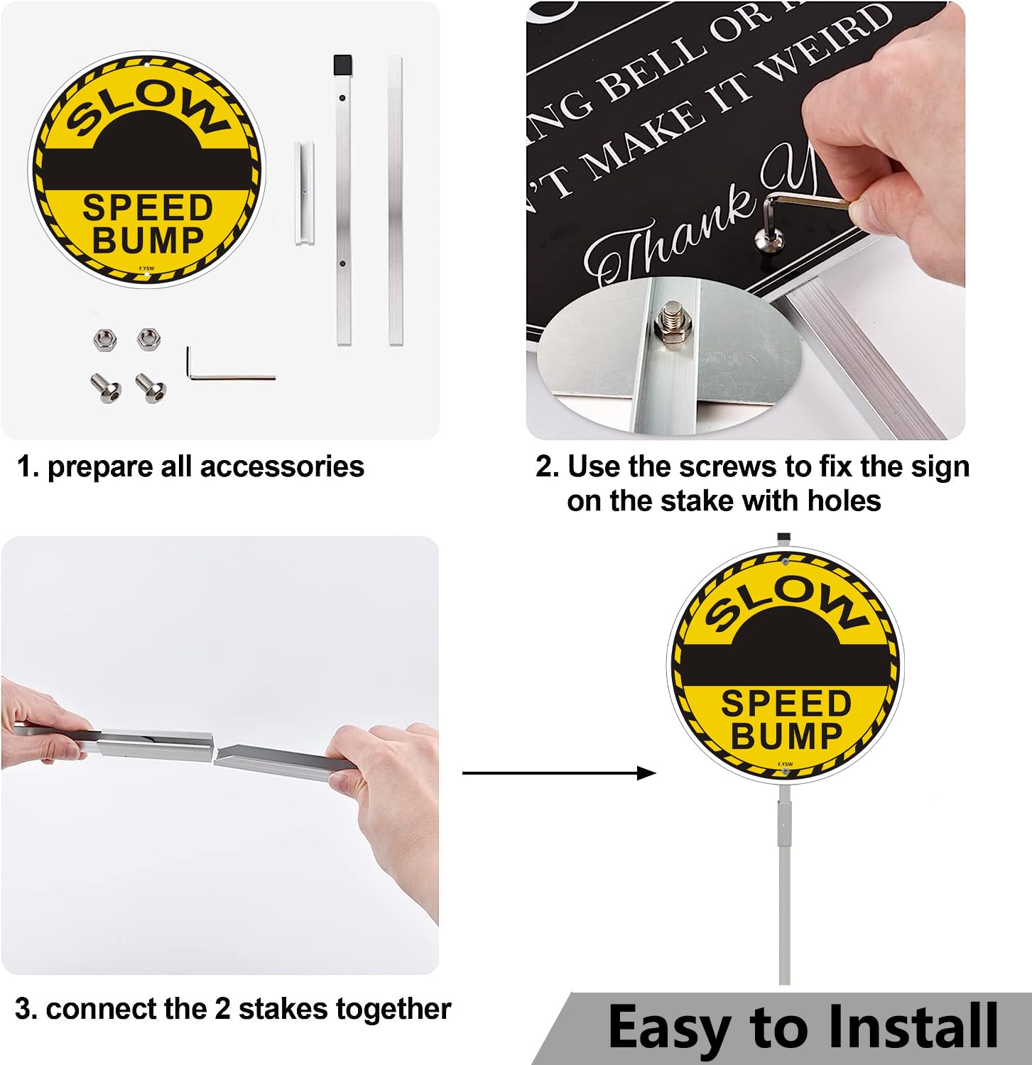 Amazon.com: Speed Bumps Ahead Sign Slow Down Sign 10