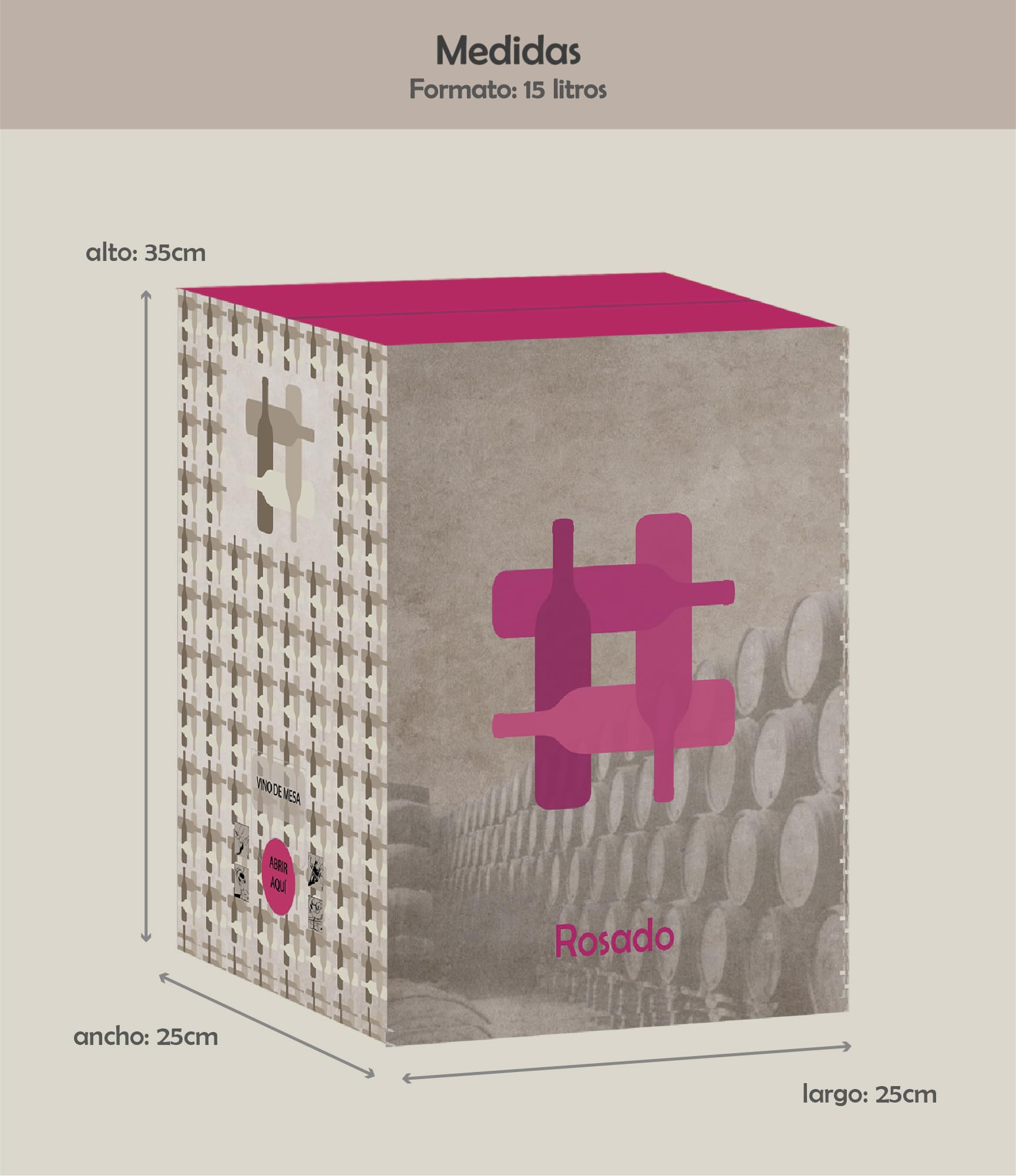 Vino Rosado Bag in Box de 15L