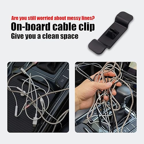 Miniatura 6 de Yonput 2 clips de soporte para cables clips de soporte para cables para automóvil organizador de cables autoadhesivo organizador de cables para