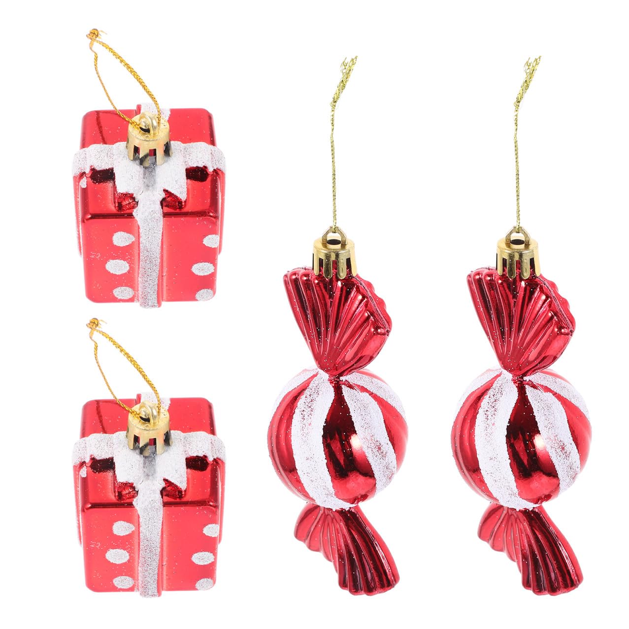 SOIMISS 16stücke Teiliges Weihnachtsbaum-hängedekoration Mit Geschenkbox Und Zuckerstangen Farbige Xmas Ornamente Für Festliche Tisch Und Baumschmuckgestaltung
