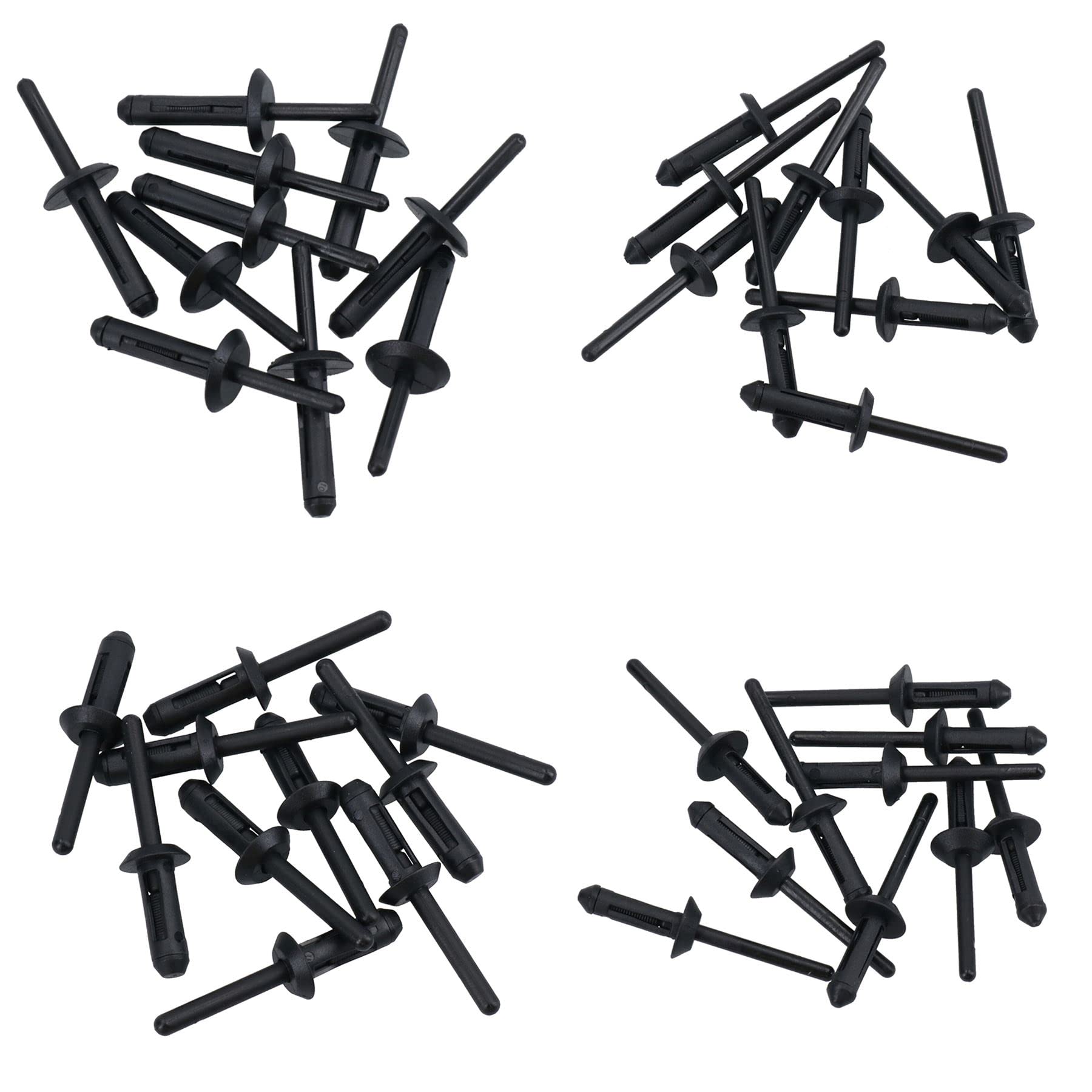 AB Tools Plastic Pop Blind Rivets Fasteners For Plastic Riveter Gun 5.7mm To 7.0mm 40Pc Set from B&Q