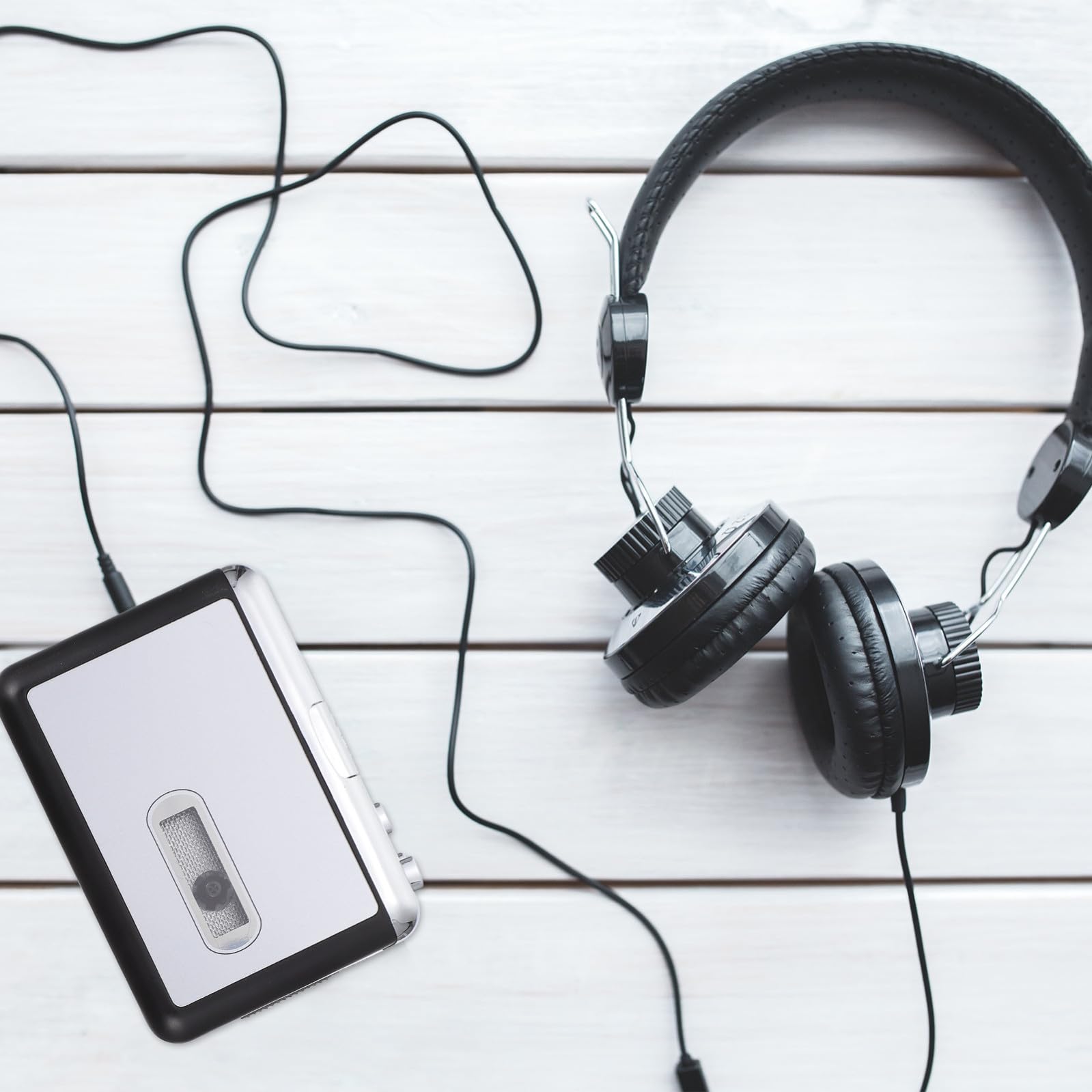 CLISPEED Musicale Cassetta USB Convertitore Audio Digitale in Mp3, Stereo, Plastico Resistente, Alimentazione 2 Batterie Aa, senza Bisogno di Software