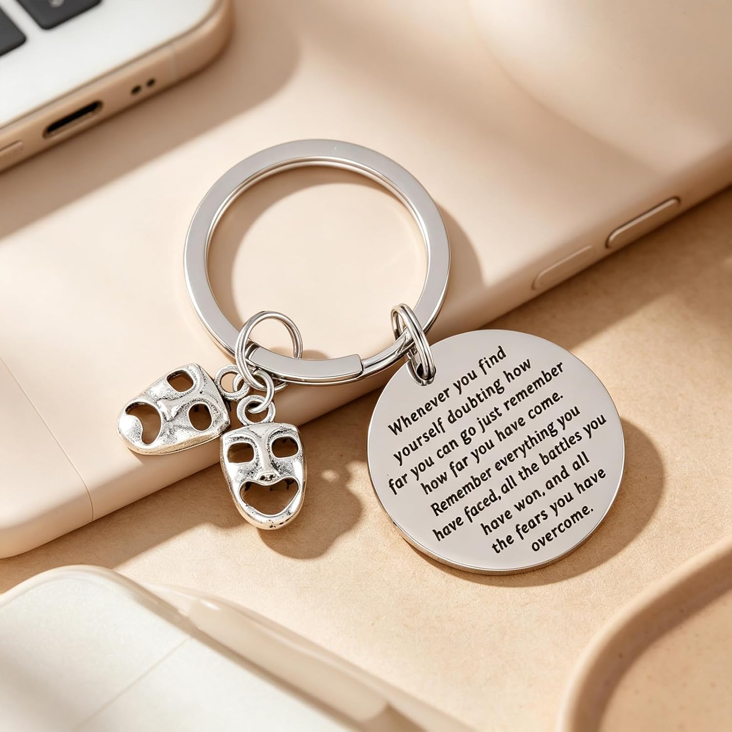 HUTIMY Theatre Gifts for Men Women Actress Comedy and Tragedy Masks Actor Merch Drama Keychain