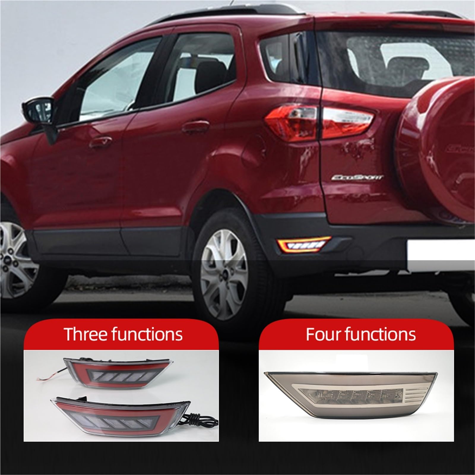 Lampa tylna zespolona Dla Ford Escape Kuga 2013 2014 2015 2016 2017 2018 Samochód Prawy Tylny Zderzak Światła Odblaskowe Tylne Lampy Przeciwmgielne Montaż(DEEP BLUE)