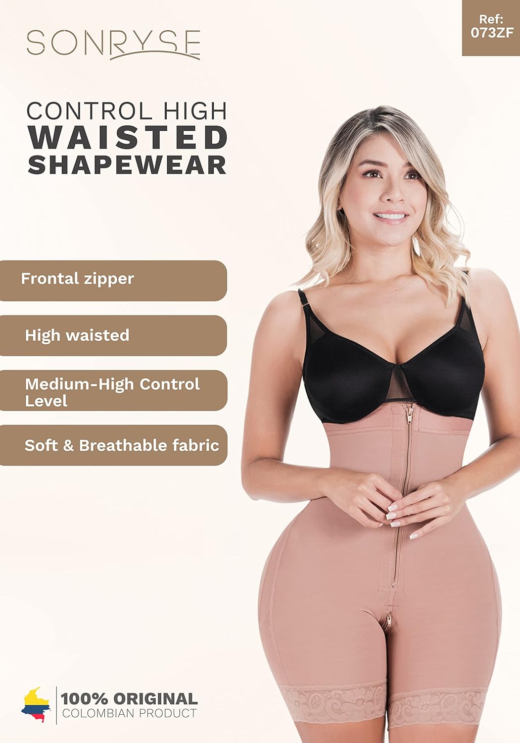 Sonryse High Waisted Butt Lifting Shaper Shorts Shapewear for Women Fajas Colombianas - Image 4