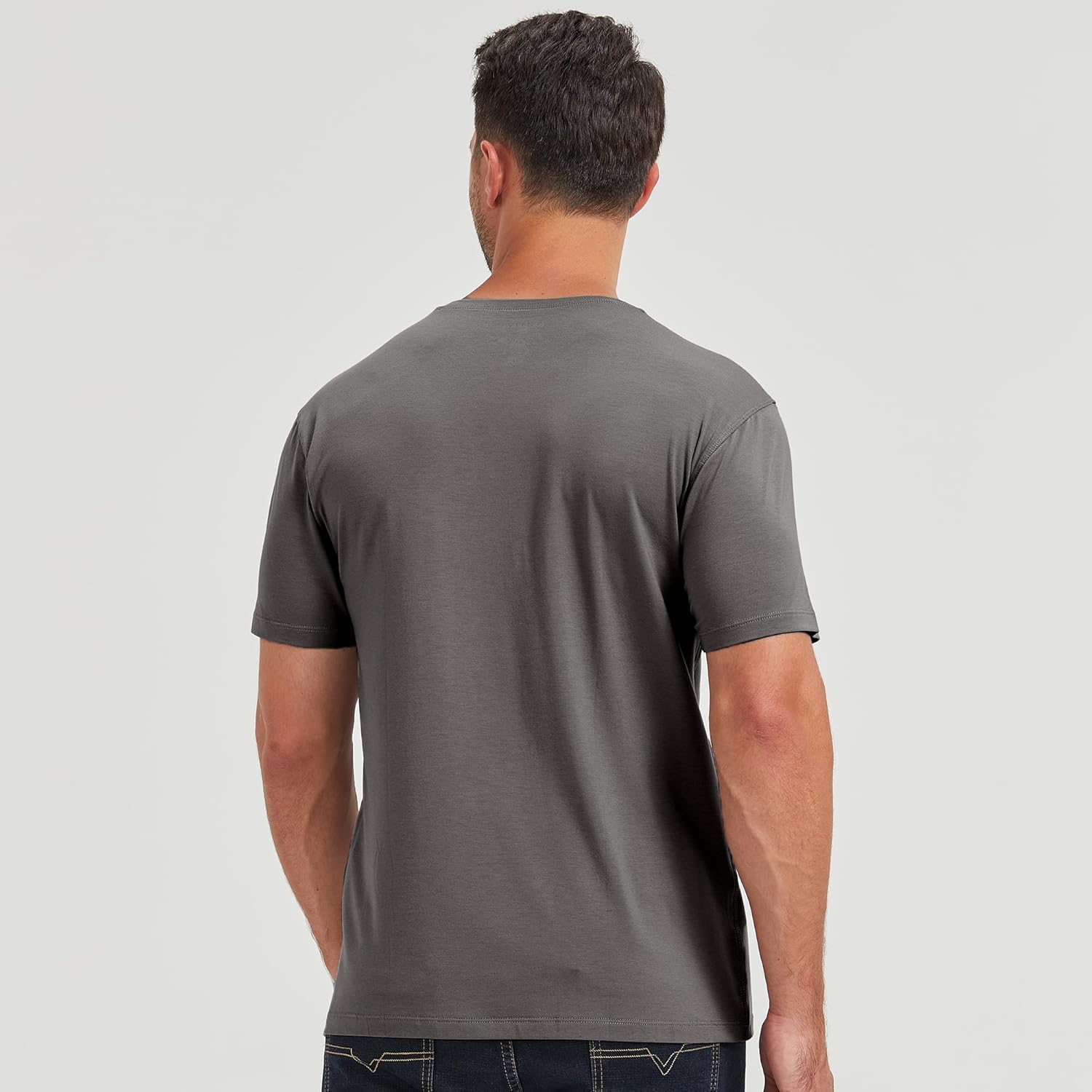 netdraw Men's Ultra-Soft Viscose Bamboo Cotton T-Shirt, Crew Neck Short Sleeve Casual Lounge Dressy Undershirt Tee