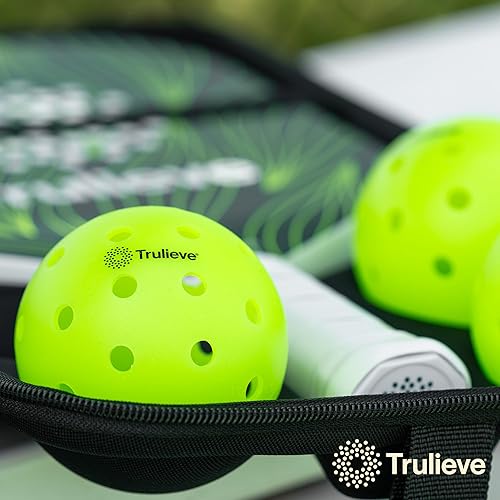 Miniatura 9 de Juego de 4 bolas de pickleball para exteriores, diseño moldeado rotacional de 40 agujeros, peso de 0.92 onzas para un rebote consistente, resistente