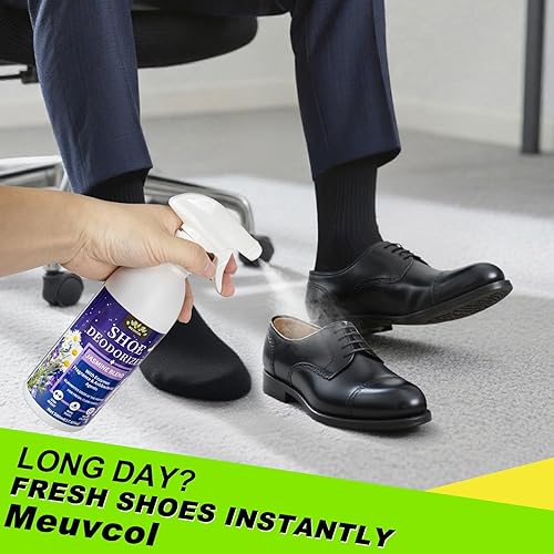 Miniatura 5 de Spray desodorante para zapatos, potente eliminación de olores de 17.6 onzas líquidas para zapatos, tenis, botas, tacos y cuero, aerosol de larga
