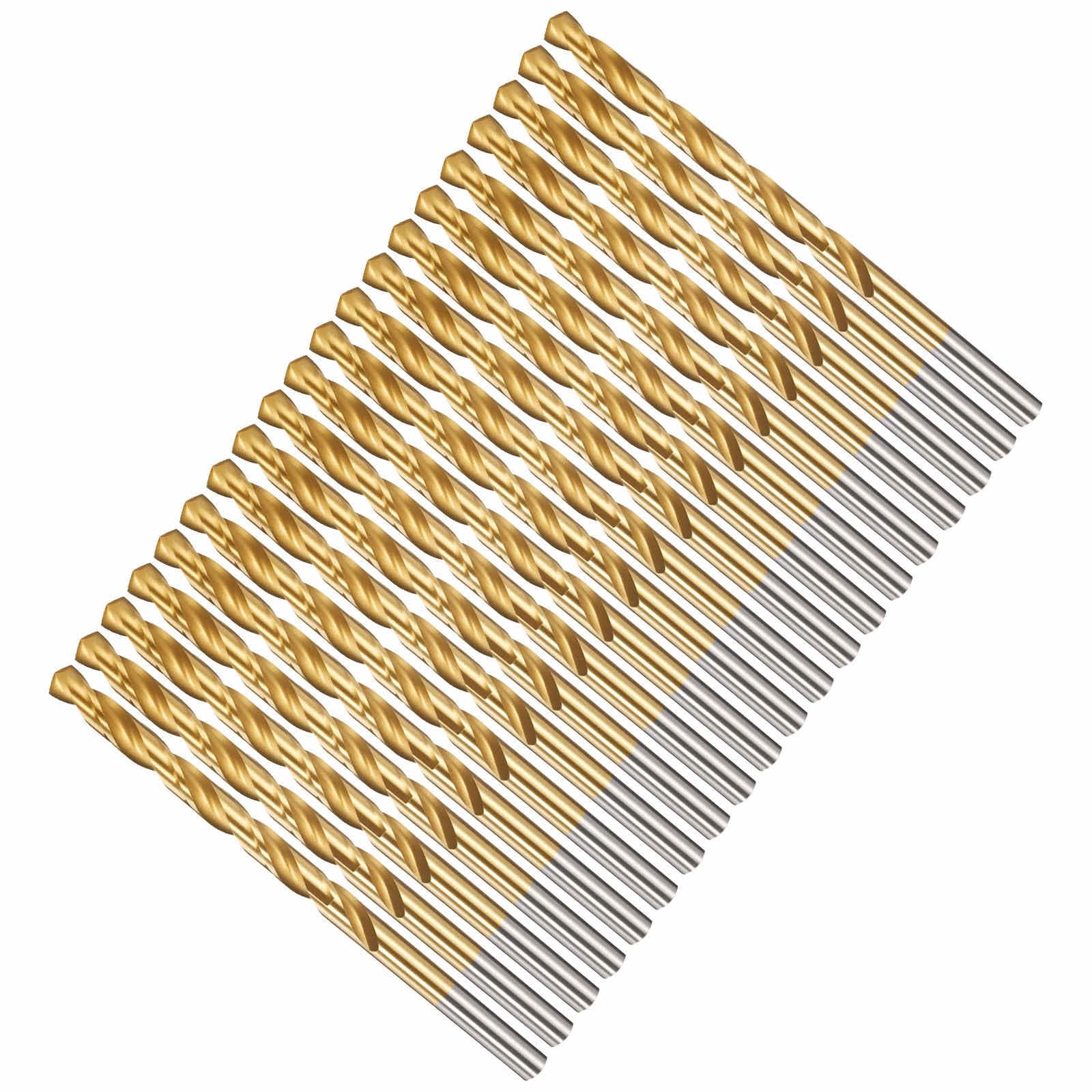 CoCud 5.6mm Drill Bit, 7/32" Cutting Diameter, 4341 HSS Jobber Bits TiN Coated 135° Cutting Angle