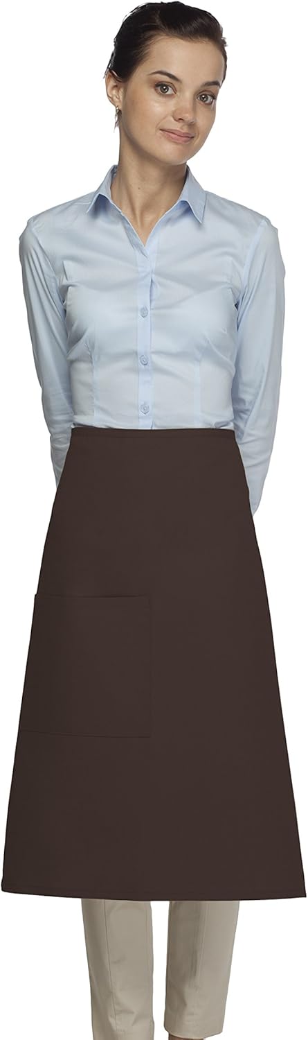 Averill's Sharper Uniforms Three Quarter One Pocket Bistro Apron with Pencil Divide 3/4 one pocket (Set of 6)