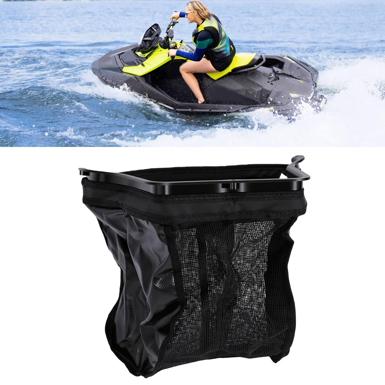 Garsent Organizer per Contenitore Marino, Ricambio in Rete da 10,7 Litri per RXT GTX Wake Pro Fish Pro 2018+ - Design Traspirante e Ventilato, Installazione con Clip Senza Attrezzi