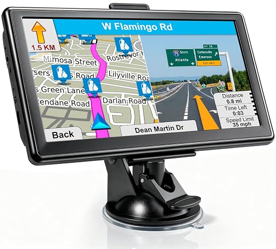 GPS Navigator for Car 7" HD Touchscreen 2026 Map Free Update Voice Guidance | Offline Car GPS Navigtion System Custom Truck RV Routing North America Map Turn-by-Turn Speedcam Speed Limit&Red Light Alerts