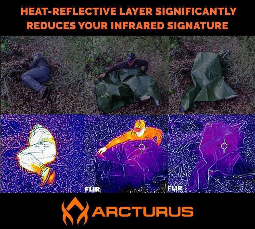 Arcturus Heavy Duty Survival Blanket – Insulated Thermal Reflective Tarp - 60" x 82". All-Weather, Reusable Emergency Blanket for Car or Camping (Orange) : Sports & Outdoors