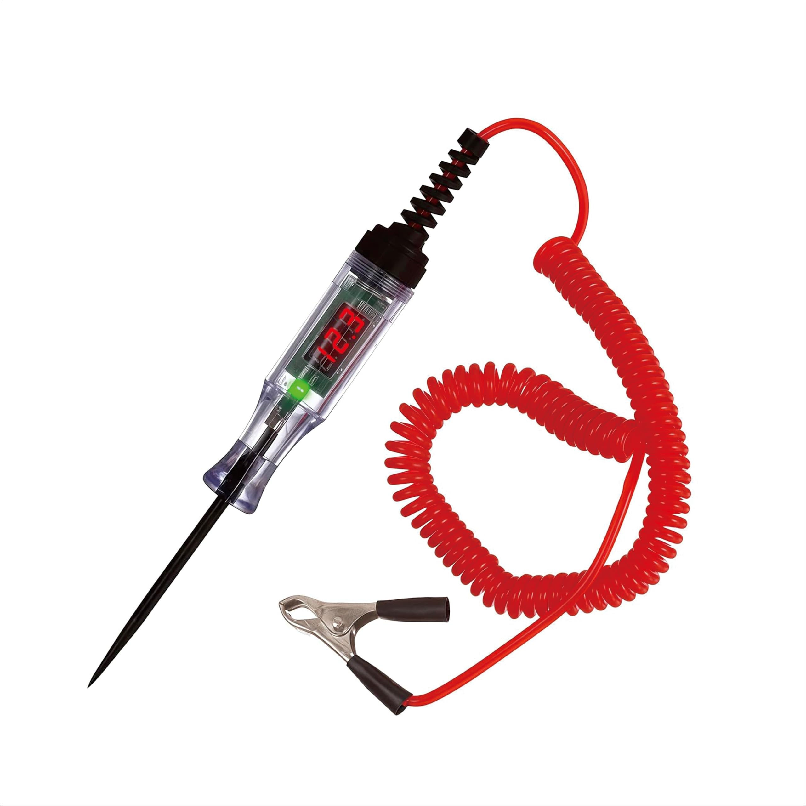 Automotive Test Light & DDigital LED Circuit Tester 6V/12V/24V Electric Tester LightAutomotive Electrical Voltage Tester for Car Truck Motorcycle Caravan Wiring Circuit & Fuse Box Diagnostic Check