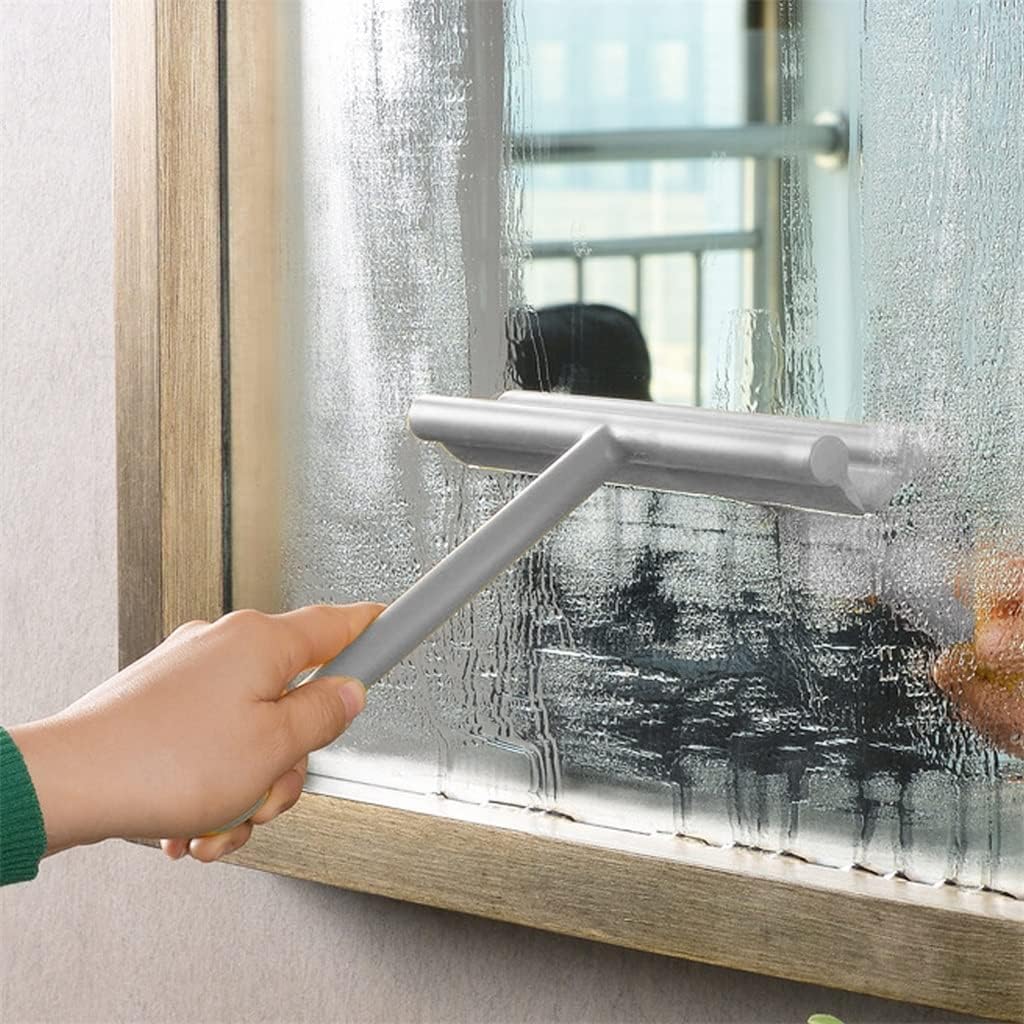 Shower Squeegee Glass Wiper Scraper Cleaner with Silicone Holder Bathroom Cleaning(D)