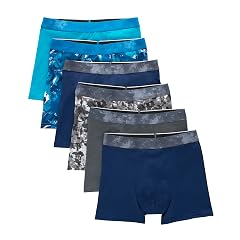 Hanes boys Performance Tween Boxer Briefs Underwear Assorted Prints Solids 6-pack