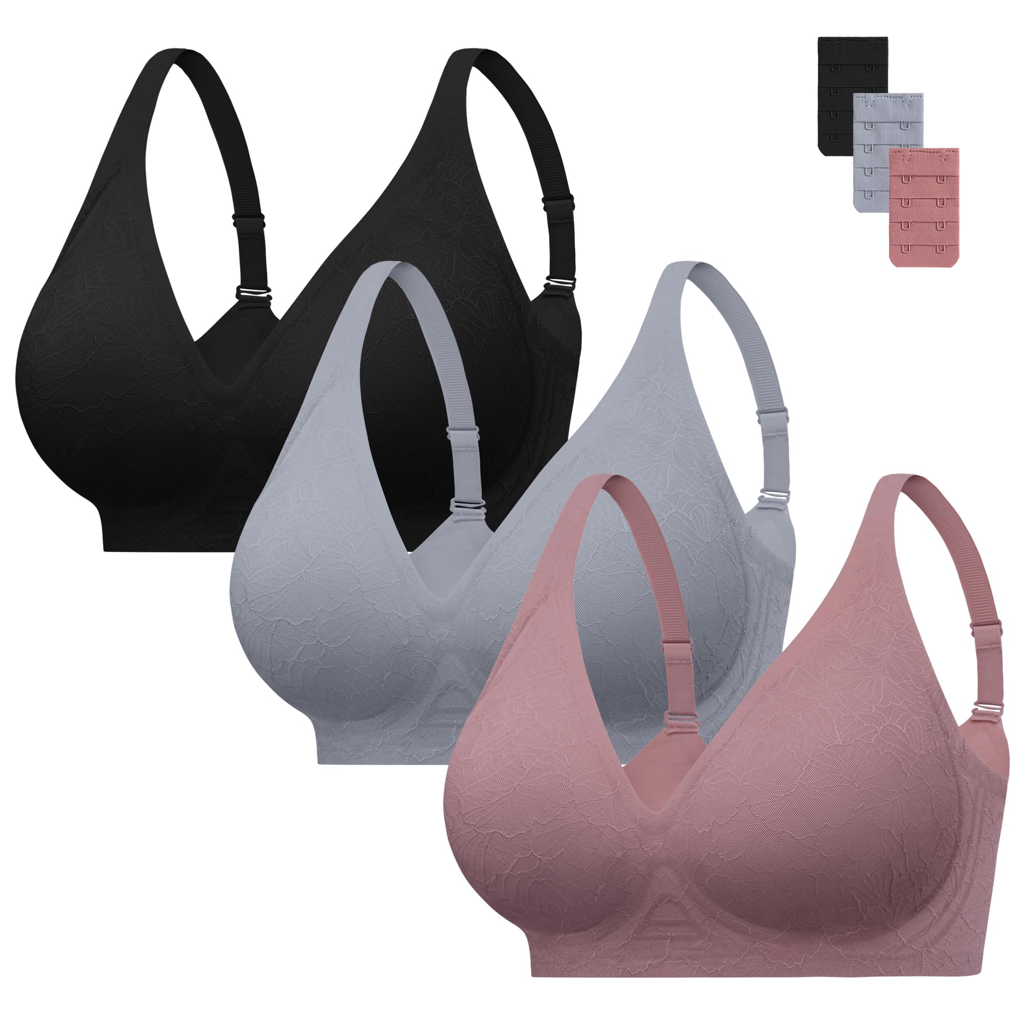 HBselect Jelly Bras for Women Wireless smooth Comfort Full Coverage Bra