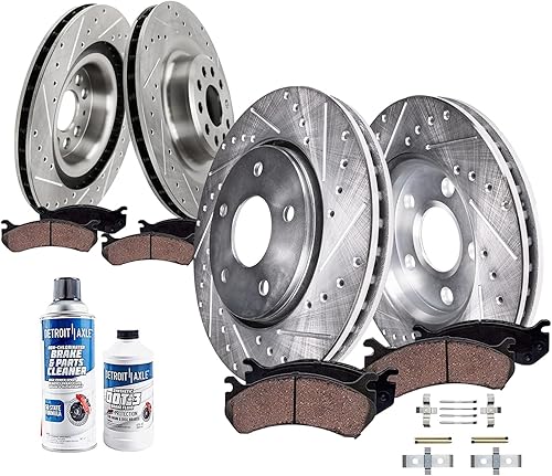 Miniatura 41 de Detroit Axle - Kit de freno trasero para Chevy GMC Silverado Sierra Suburban 1500 Yukon Tahoe Avalanche Cadillac Escalade Pinza de freno de disco