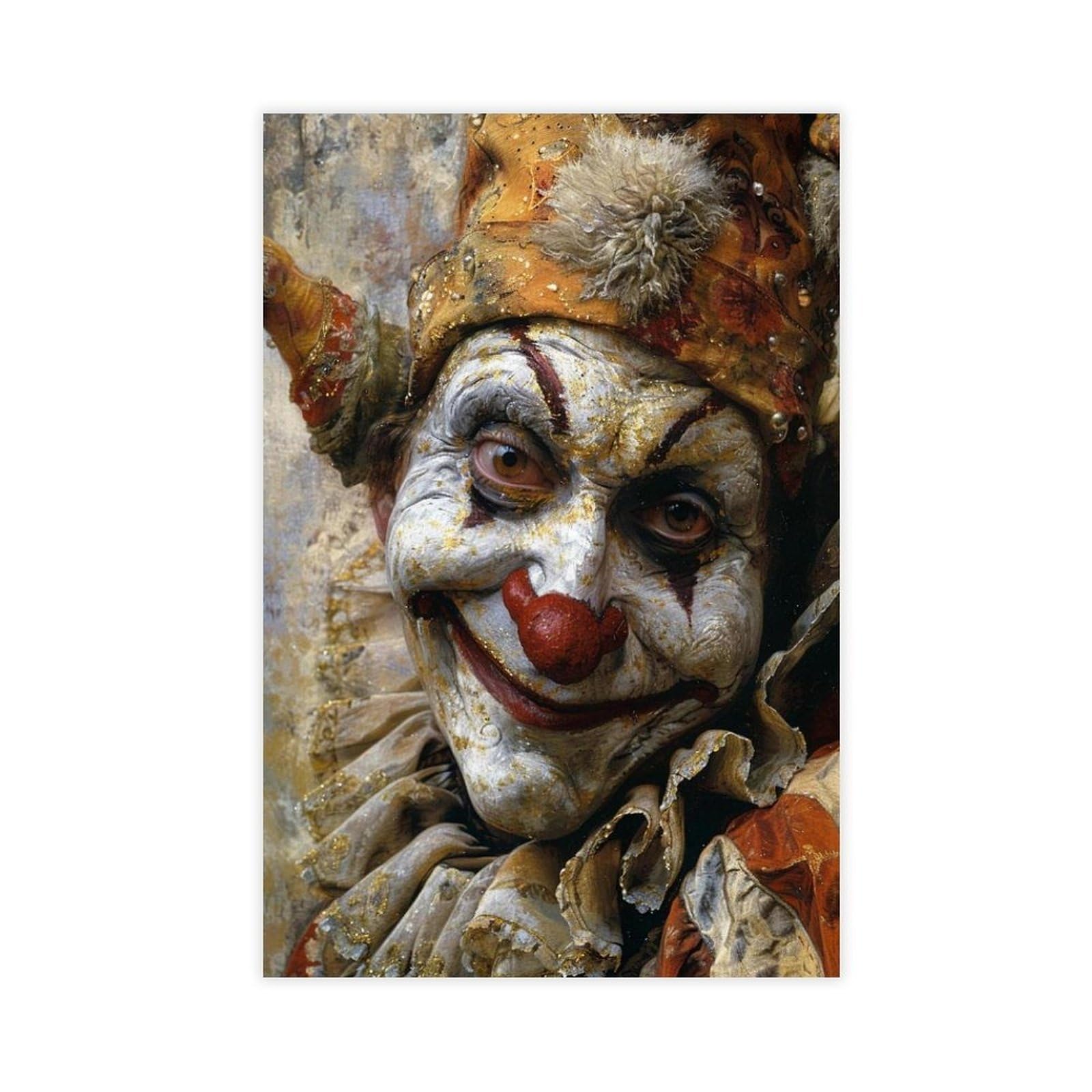 QOTOPGPG Stampa artistica su tela, motivo: Commedia Dell'Arte, decorazione artistica da parete per soggiorno, camera da letto, 60 x 90 cm