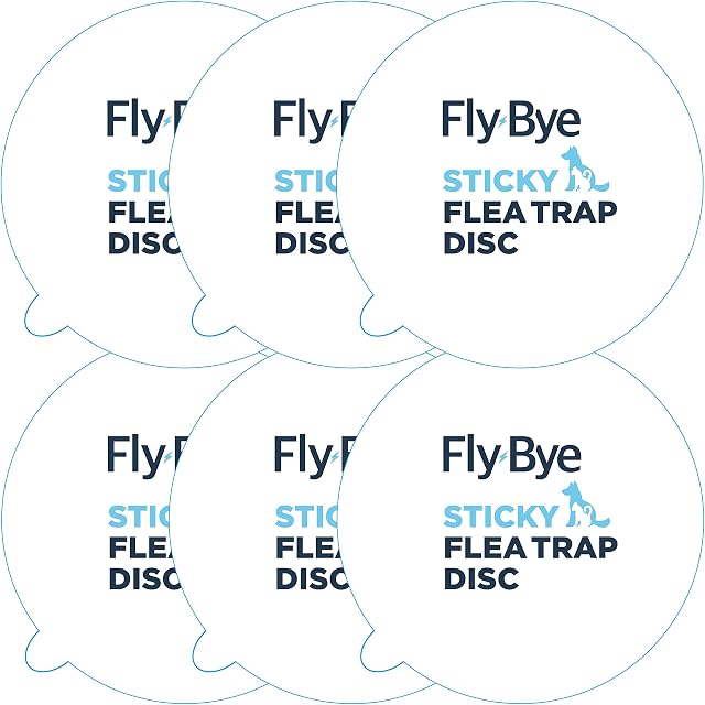 Fly-Bye 6x Flea Trap Replacements Discs/Pads - Flea Traps for Home - Non-toxic, Unlike Some Flea Spray for the Home or Flea Bombs for the Home - VALUE PACK