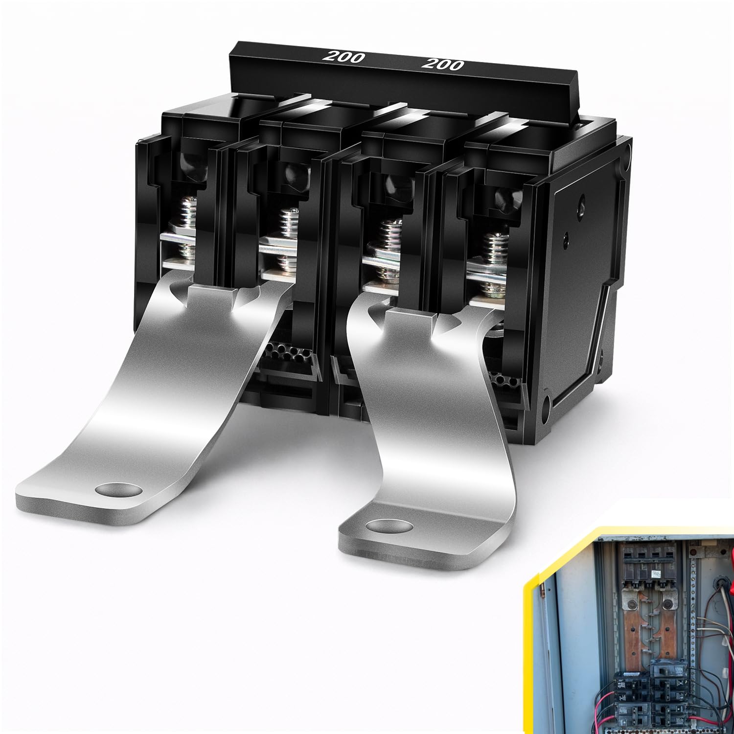 MBK200 200 Amp Double-Pole Main Breaker Conversion Kit Plug-in 2 Pole 120/240 Volt for Type EQ Load Centers Replaces EQ9685