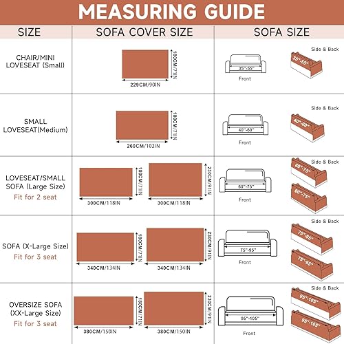 Miniatura 2 de VClife Bohemian Aztec Pattern Couch Cover for Sofa Large Couch Cover for 2 Cushion Couch Sofa Non Slip Chenille Sofa Cover for Sectional Couch White