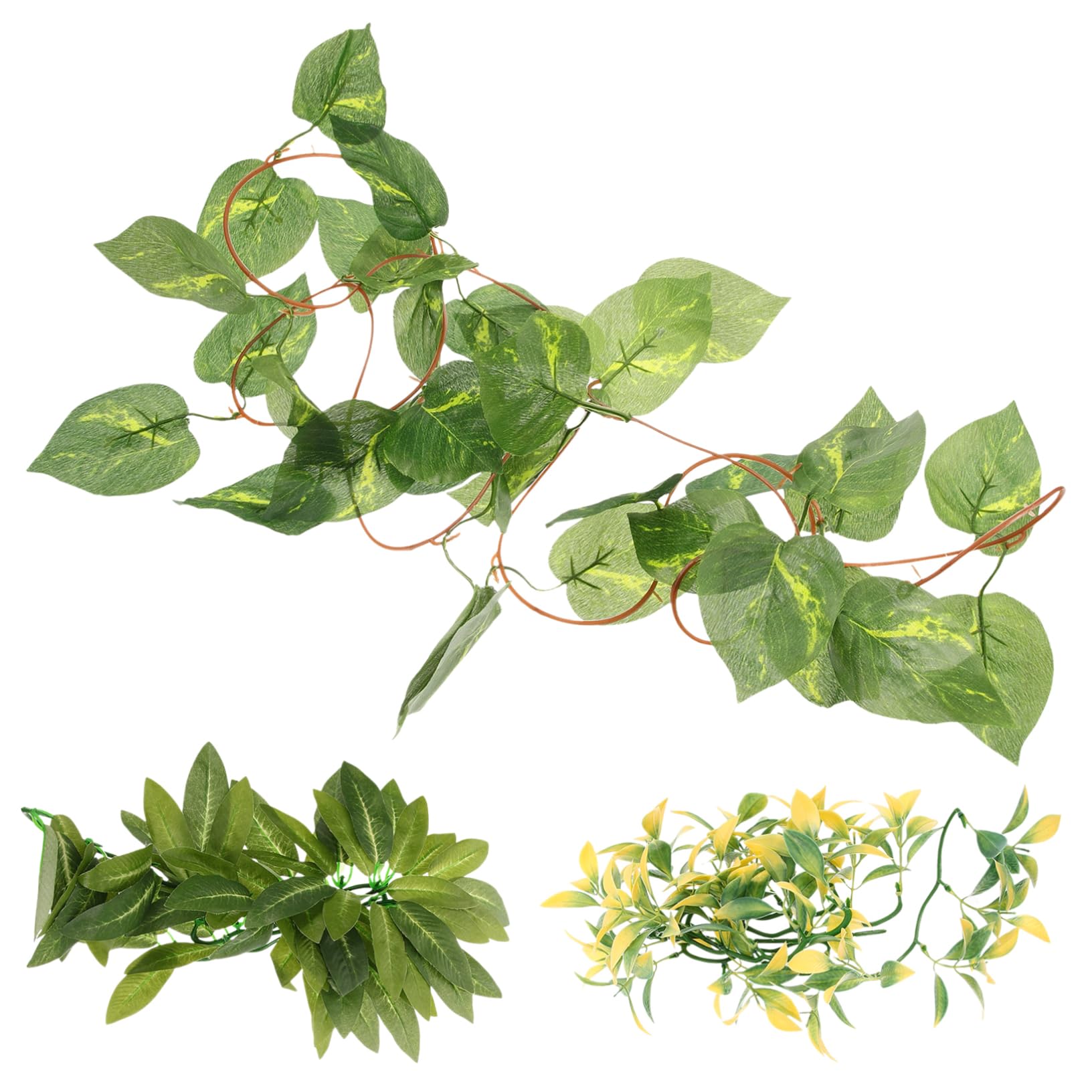 Toyvian 2 Sätze Dekorative Terrarienpflanzen Aus Kletterpflanzen Für Reptilien Und Aquarien Langlebig Und Sicher Für Eidechsen Geckos Und Schlangen Dekoration Für Terrarien 3 Stück * 2