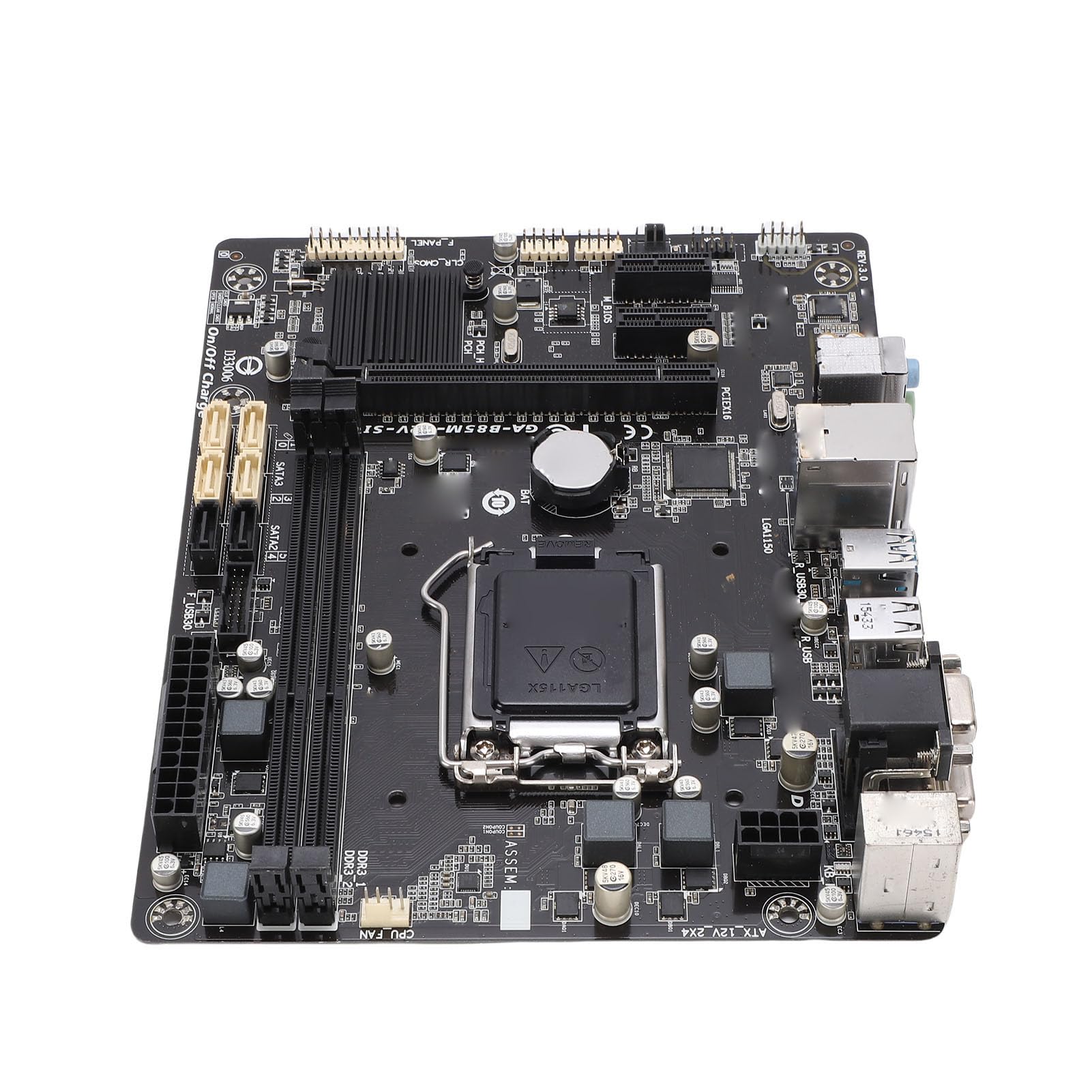 Elprico Scheda Madre Micro ATX, PCIe 3.0, LGA 1150, DDR3 Fino a 1600 MHz, Supporto per Core S K I3-4130, Scheda Madre PC con Porte USB 3.0 USB 2.0
