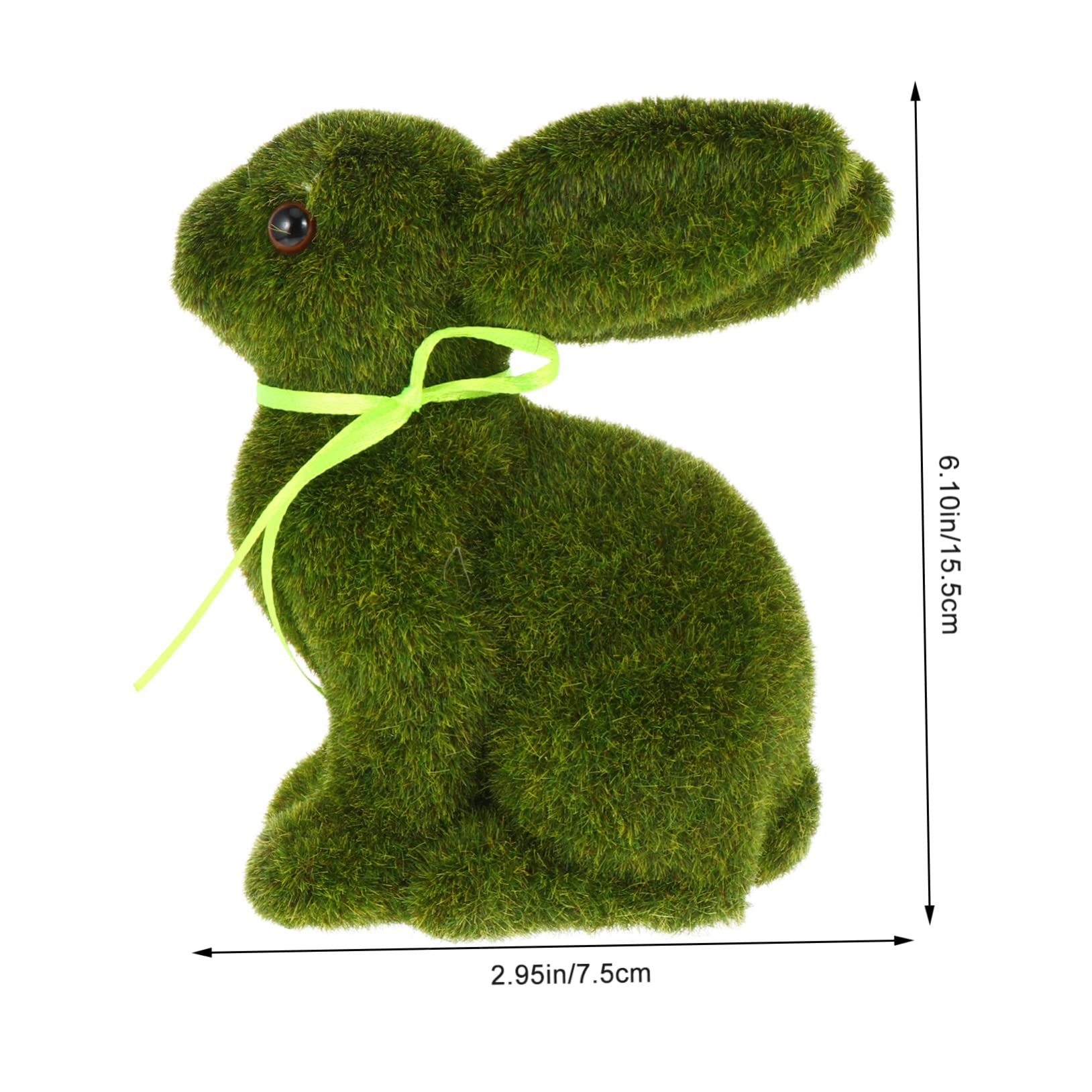 ABOOFAN 4 Pz decorazione pasquale figurine di animali floccati statua del coniglio Home decor lovable decorazioni animale ornamento di coniglio coniglietto di Pasqua all'aperto Modello