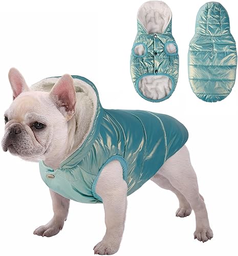 Sudadera con capucha de forro polar para perro, resistente al viento, impermeable, forro polar y algodón, chaqueta cálida para perro, ropa para