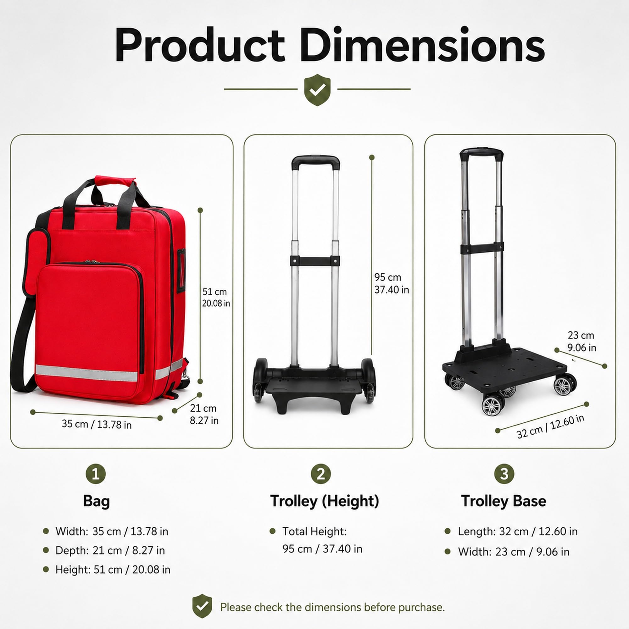 MaletíN MéDico con Ruedas, BotiquíN De Primeros Auxilios Grande VacíO con Carrito Desmontable, Maleta PortáTil para Enfermeras, para Profesionales De La Salud