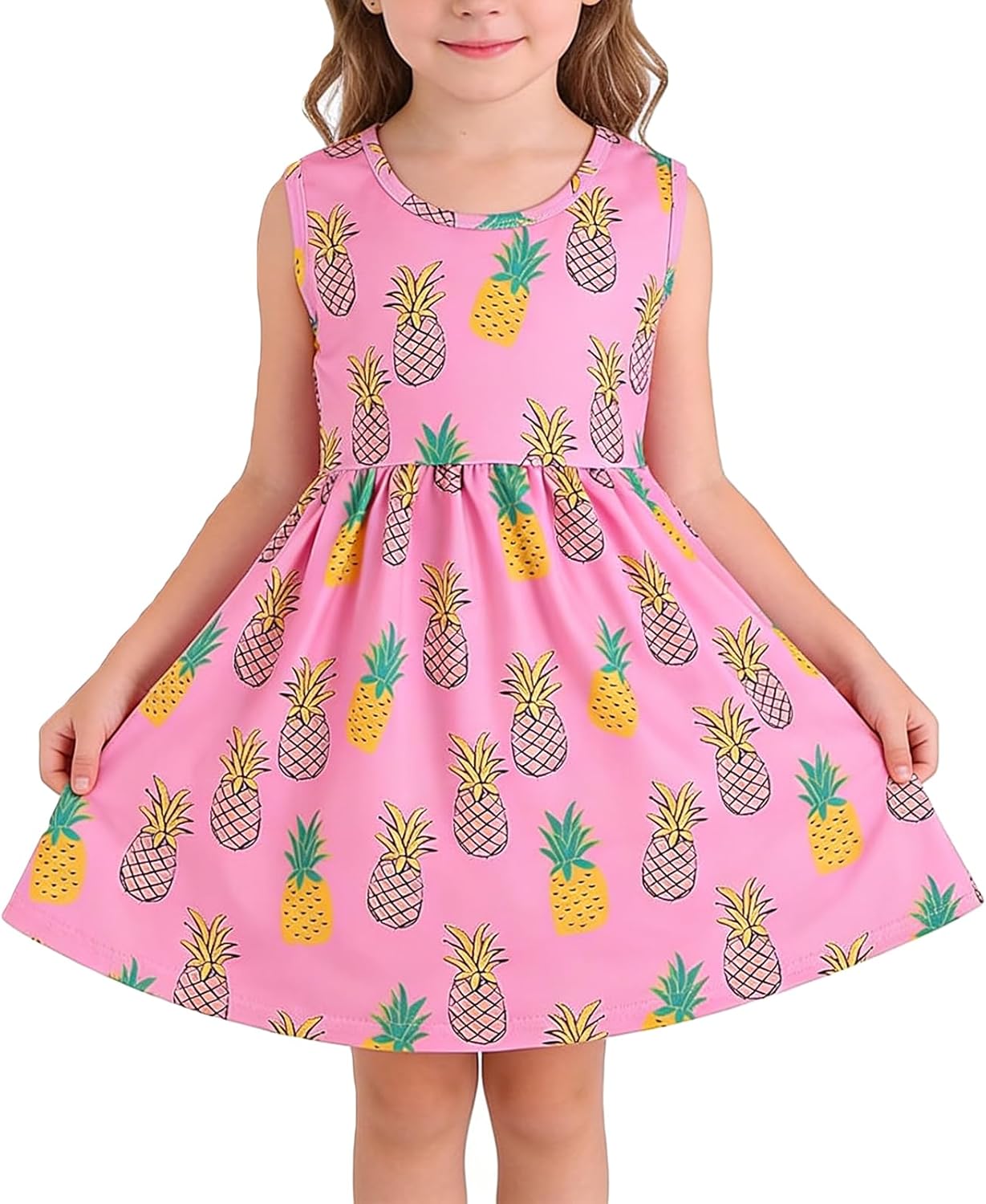 Yuromoon Toddler Girls Casual Dress Universe Black Print Dresses Flutter Sleeve Clothes 2-8Y